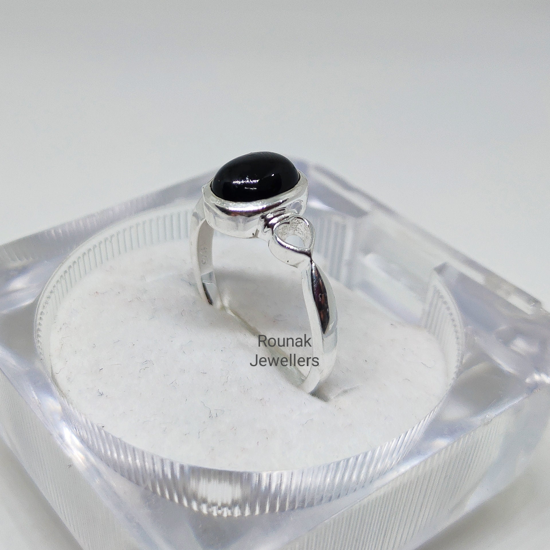 Black Star Bezel Ring