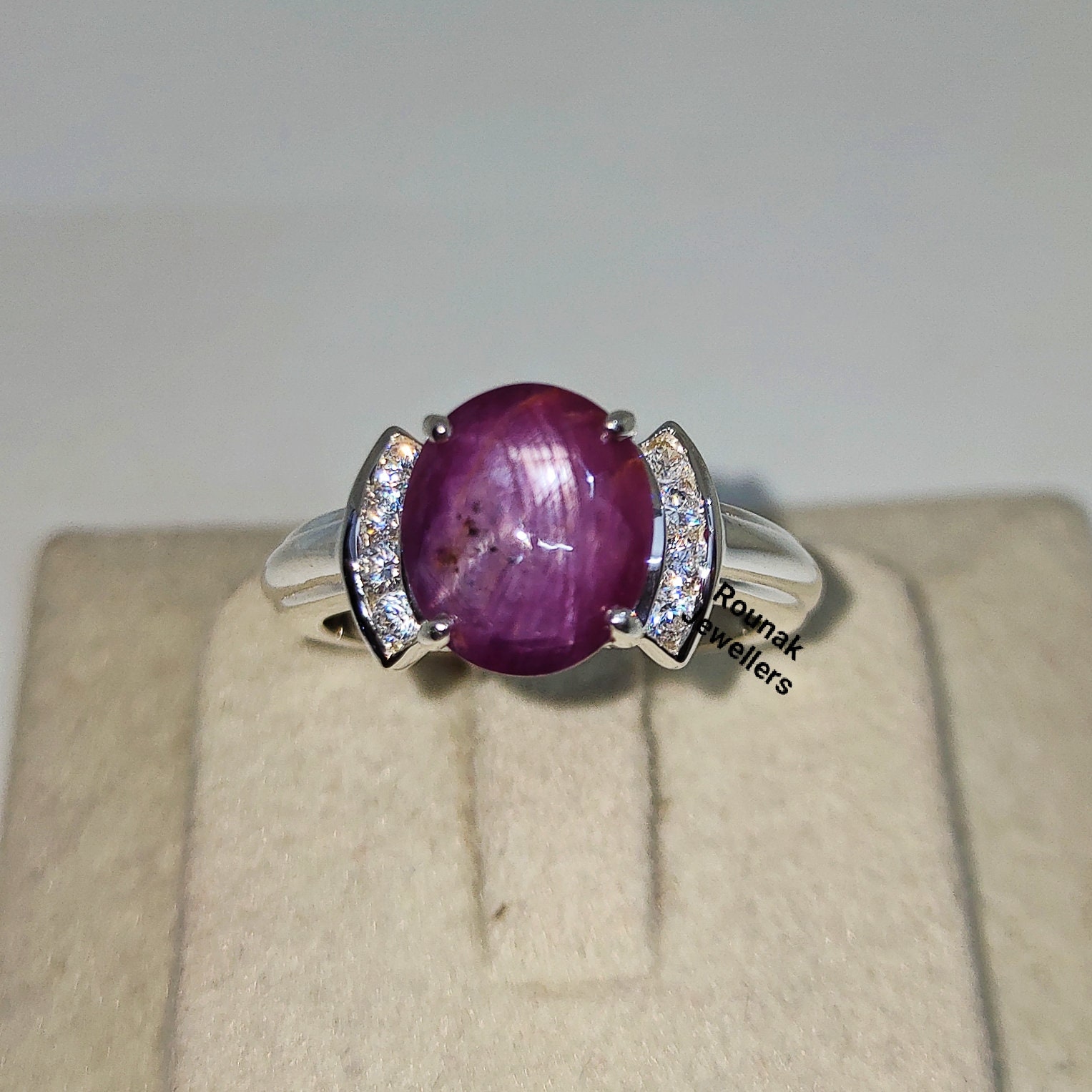 Vintage Star Ruby Ring Sterling Silver Ring Minimalist Ring | Etsy