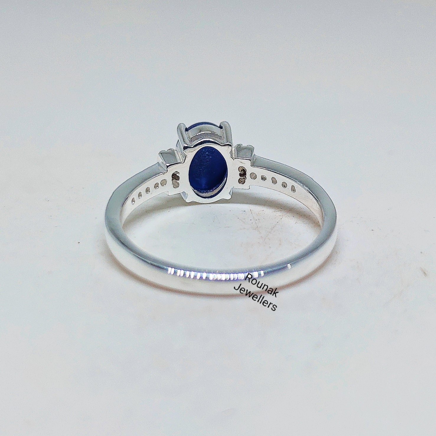 ヴィンテージ ブルー スター サファイア リング：925 スターリング