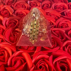 Ruby Red Orgonite Pyramid