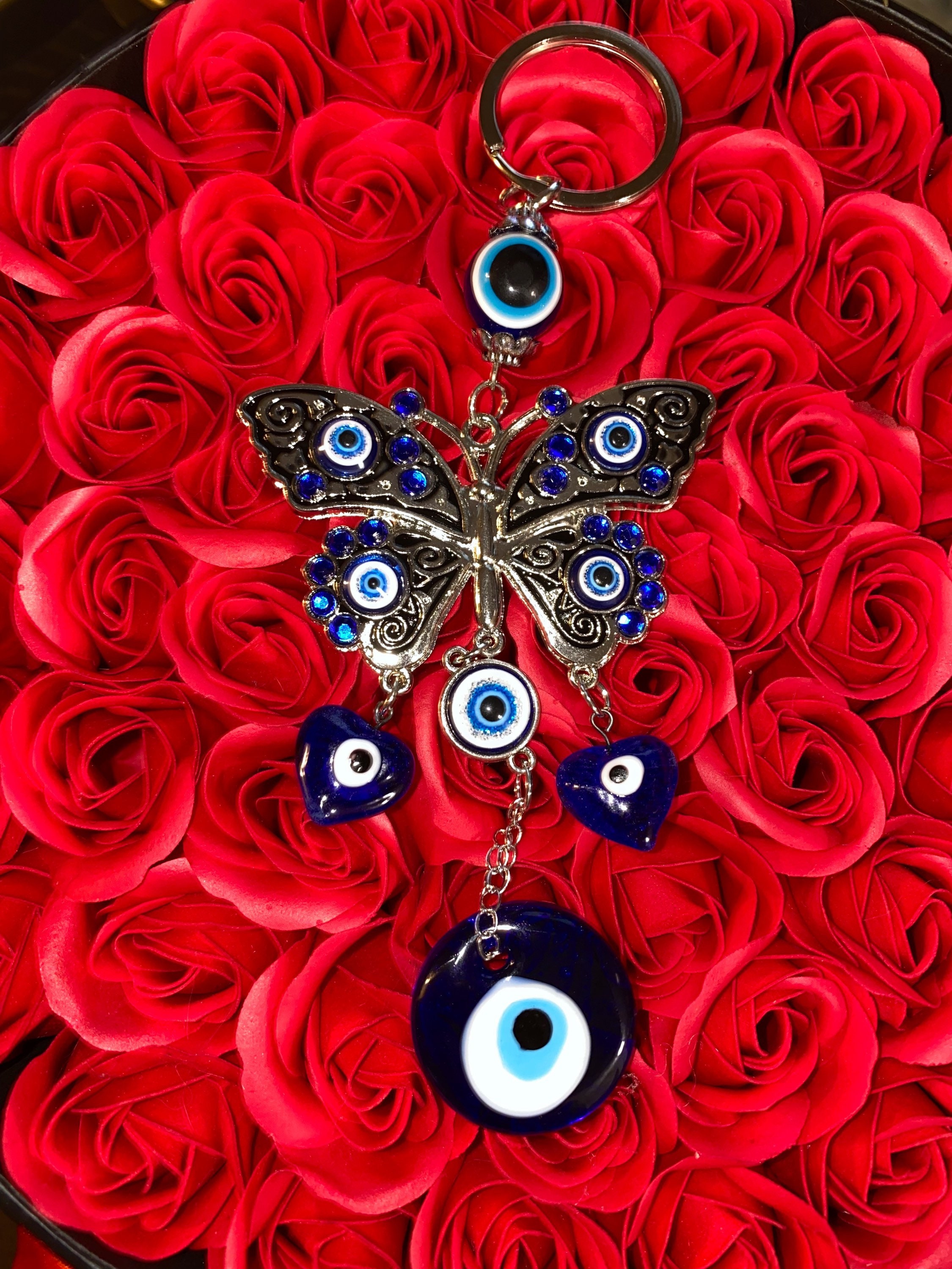Butterfly Evil Eye Wall Hanger Etsy