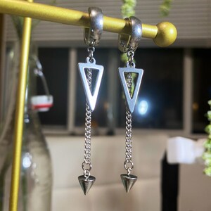 Steel Triangle Earring