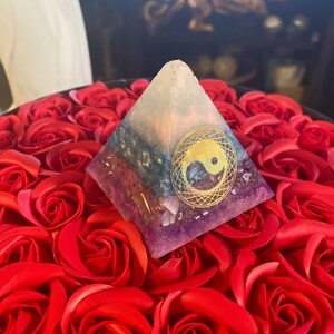 Purple Orgonite Pyramid