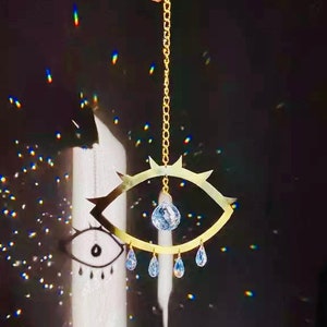 Golden Eye Crystal Sun Catcher