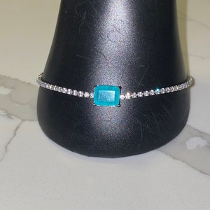 Paraiba Tourmaline Diamond Bracelet
