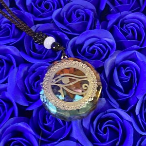 Orgonite Multi colored Egyptian Eye Necklace
