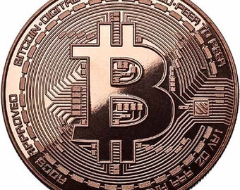 Bitcoin Copper Round - 1oz Pure 0.099% Copper Coin, Not Plated - Limited Edition Bitcoin Collectors Coin