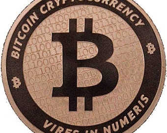 Bitcoin Copper Coin - 1 oz 0.999% Pure Copper Round - Cryptocurrency Bitcoin Collectors Item