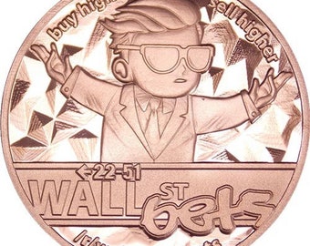 Wall Street Bets Copper Round - 1oz Real Copper Collectors Coin - Gamestop, AMC, Stinks, Diamond Hands