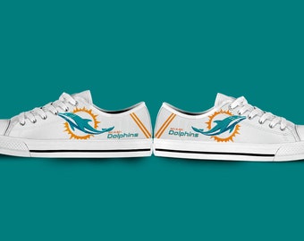 Miami dolphins shoes | Etsy Miami Dolphin Custom Converse by