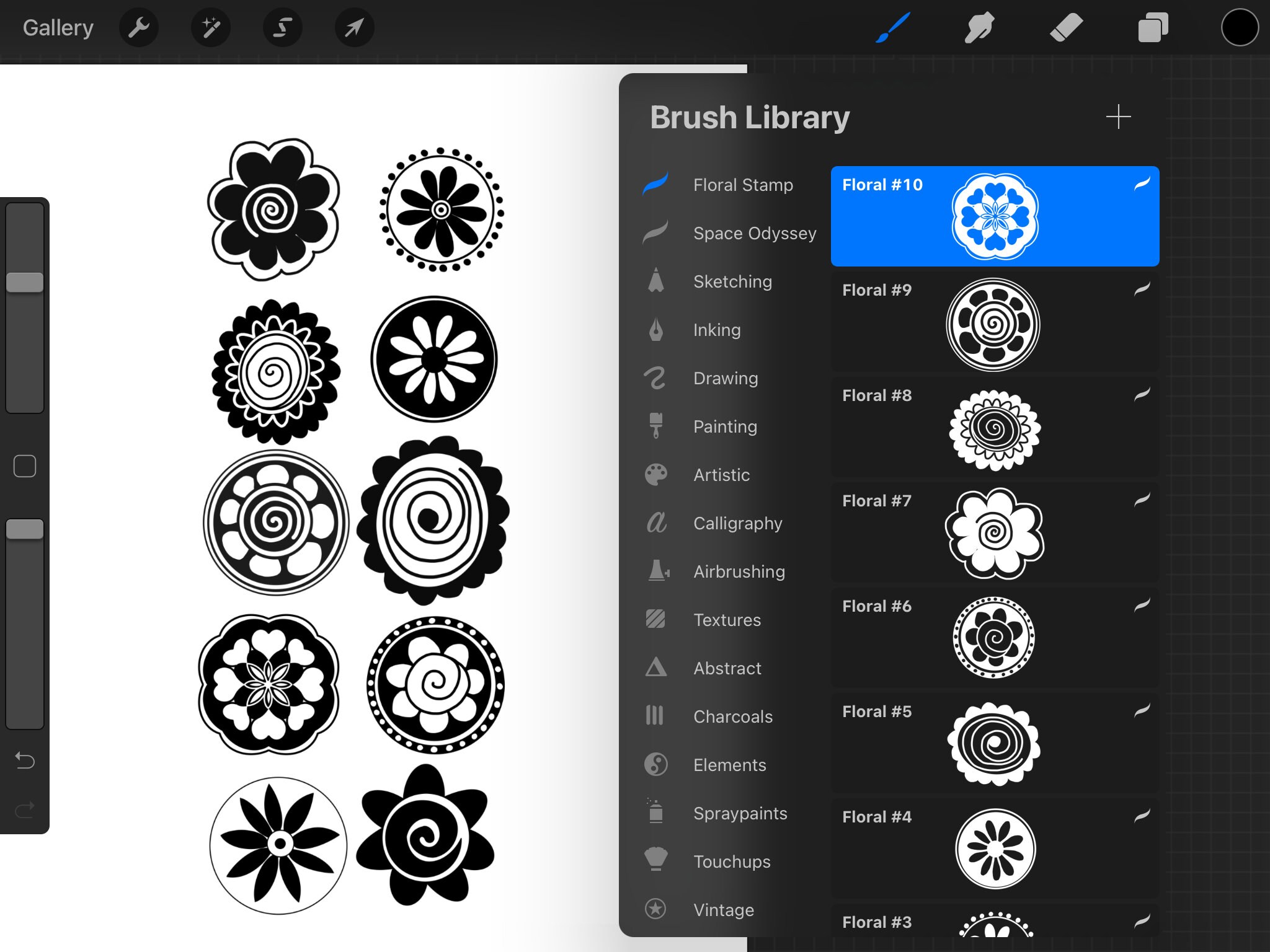 10 Floral Brushes for Procreate / Brush Stamp Set Download - Etsy