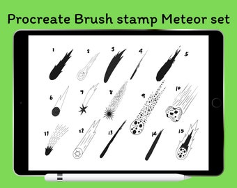 Timbro Pennello meteoritico per procreare / 15 pennelli procreare strumento su iPad
