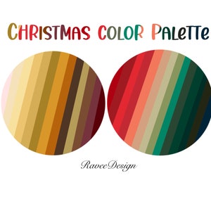 Christmas color palette, Swatch palette for procreate palette on iPad