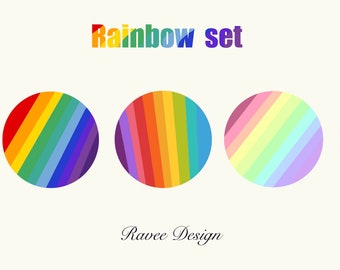 Tonalità di 30 colori, set di colori Rainbow per Procreate su iPad