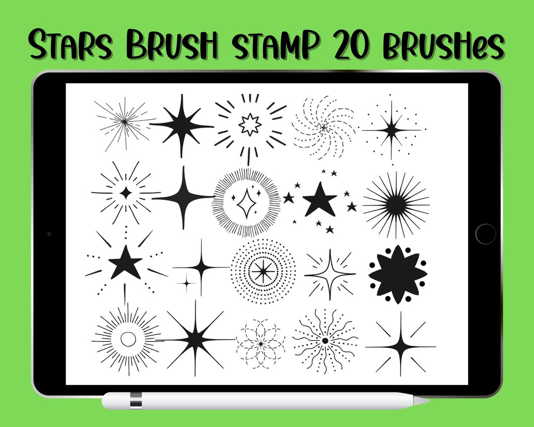 Star Doodles Brushset | 20 Brushes Procreate Sparkle Glitter Brush ...