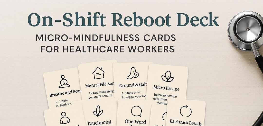 On-shift Reboot Deck™ | 40 Micro-mindfulness Printable Cards for ...