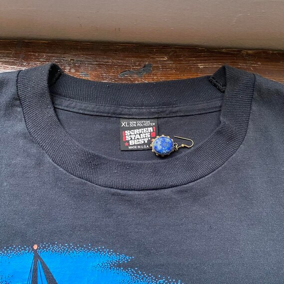 T-Shirt Vintage Fruit Of The Loom Puerto Rico - Taille M Noir - Single Stitch Années 90