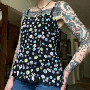 90’s vintage floral print rayon tank top by Cinnamon Girl