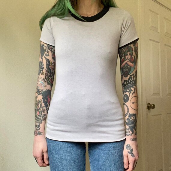 Vintage 1970's Luxe Foil Deco Haus Cotton Jersey T-shirt
