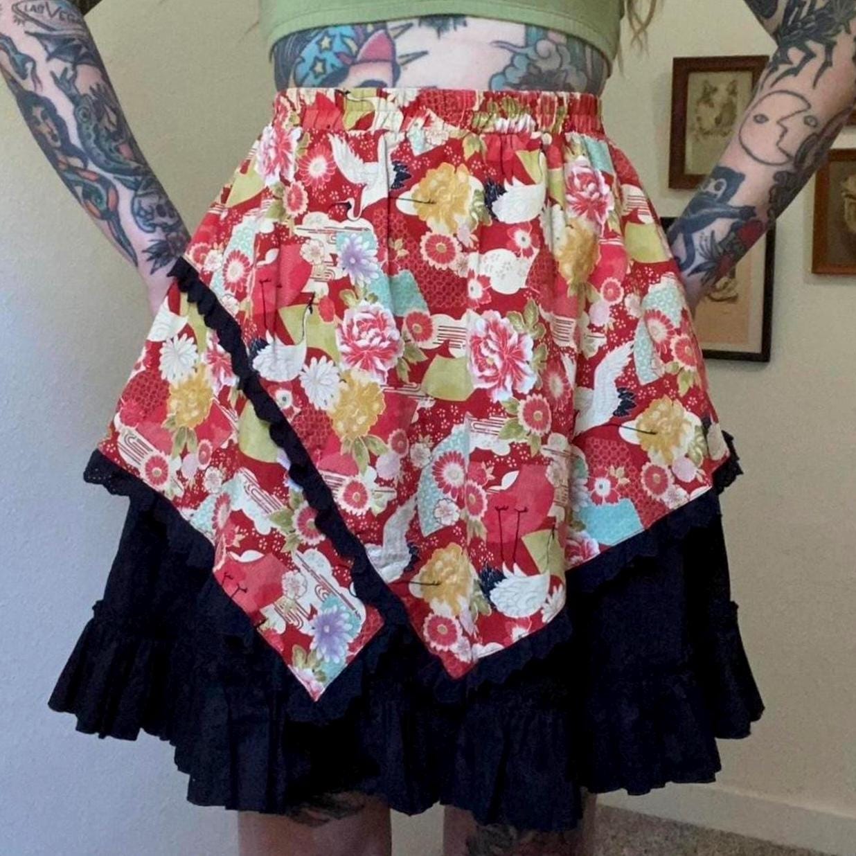 Japanese Crane Skirt - Etsy