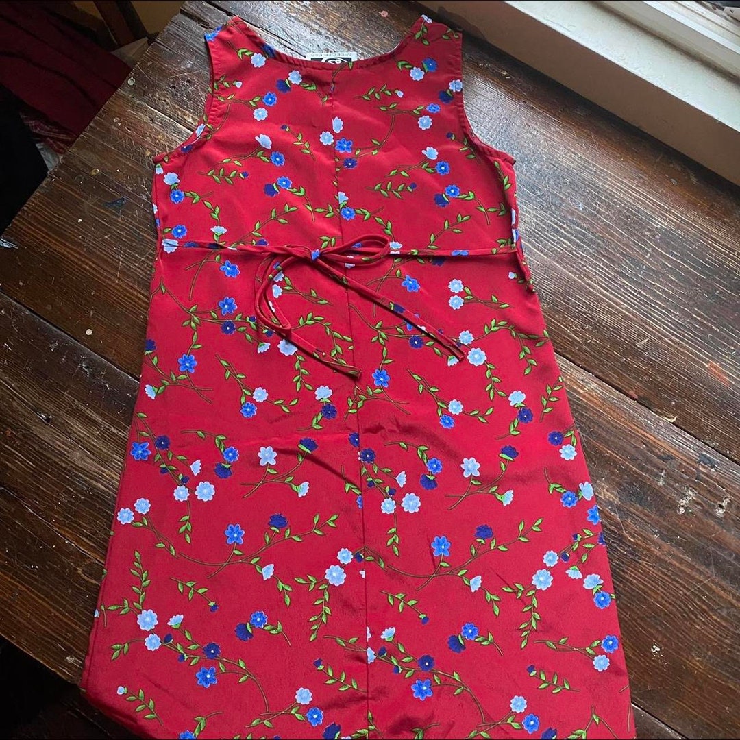 90s Red & Black Mini Dress (M)