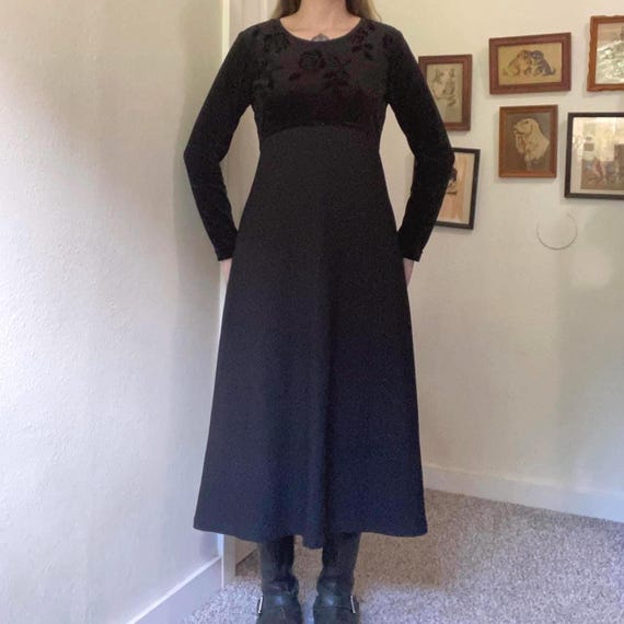 knee length dresses for ladies Solstice Babydoll Dress in Black Chiffon main image 0