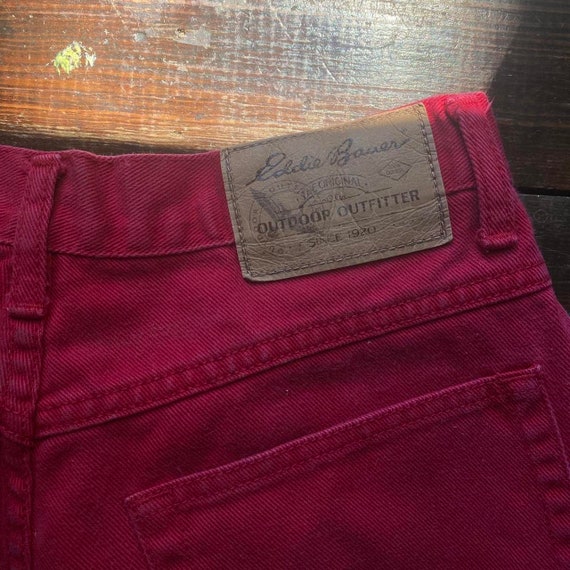 80’s 90’s vintage cherry red high waist jeans by … - image 7