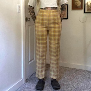 70s Plaid Pants - Etsy