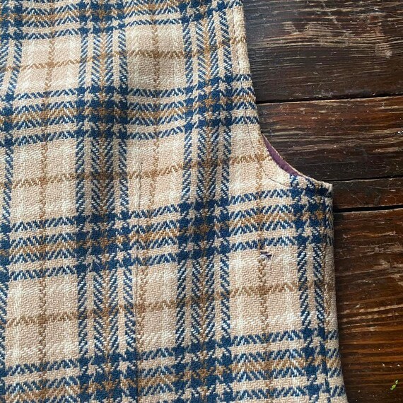 60’s 70’s vintage Young Pendleton plaid wool vest - image 7