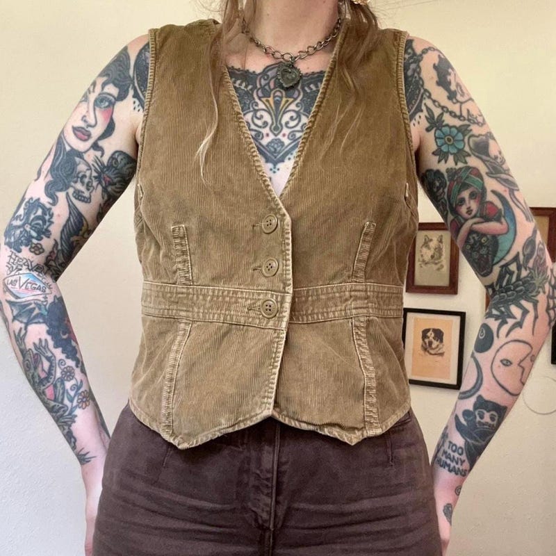 Brown Corduroy Vest 18266