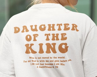 Camisa hija del rey, camisa de versículo bíblico, camisa religiosa, camisa de fe, camisa de Jesús, camisa cristiana para mujeres, regalos cristianos para ella