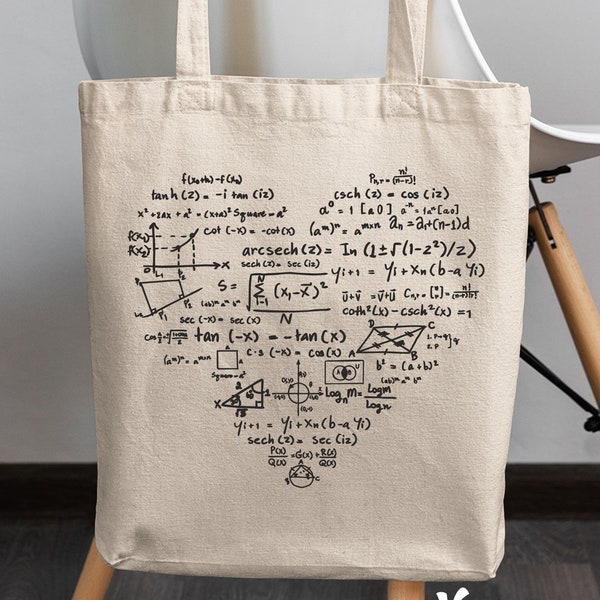 Borsa per insegnante di matematica, regalo di fine scuola, borsa per insegnante di scienze, regalo di apprezzamento per l'insegnante, borsa di ringraziamento per l'insegnante, regali per l'insegnante