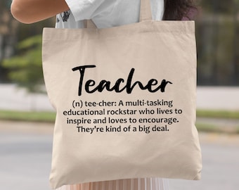 Teacher Definition Printed Book Tote Teaching Work Bag Cute Funny Teacher Gift Teacher Definition Printed Book Tote Teaching Work Bag Cute Funny Teacher Gift