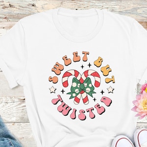 Sweet But Twisted Shirt, Christmas Candy Shirt, Funny Candy Cane Shirt, Christmas Holiday Shirt, Sarcastic Xmas Shirt, Holiday Xmas Gift