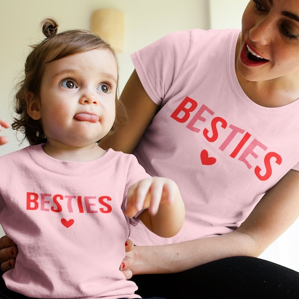 Besties T Shirt Besties Matching Shirt Mummy And Me Shirt Bestfriend Shirt Mothers Day Shirt 2024 Matching Mum Kid Gifts Pretty Besties Gift