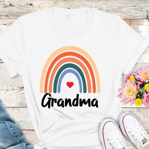 Grandma T Shirt Rainbow Shirt Grandma rainbow Shirt Grandmother Shirt Gift Shirt Family Shirt Grandmother To Be Shirt