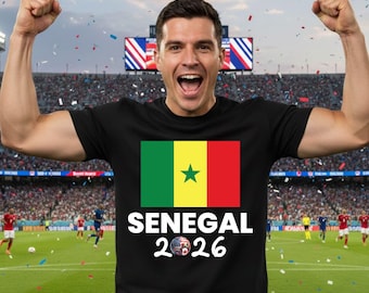 Senegals fotbollströja VM 2026 fotbollsfan T-shirt Lejonen från Teranga senegalesisk fotbollsälskare gåva män kvinnor barnkläder fotbollsspelare supporter