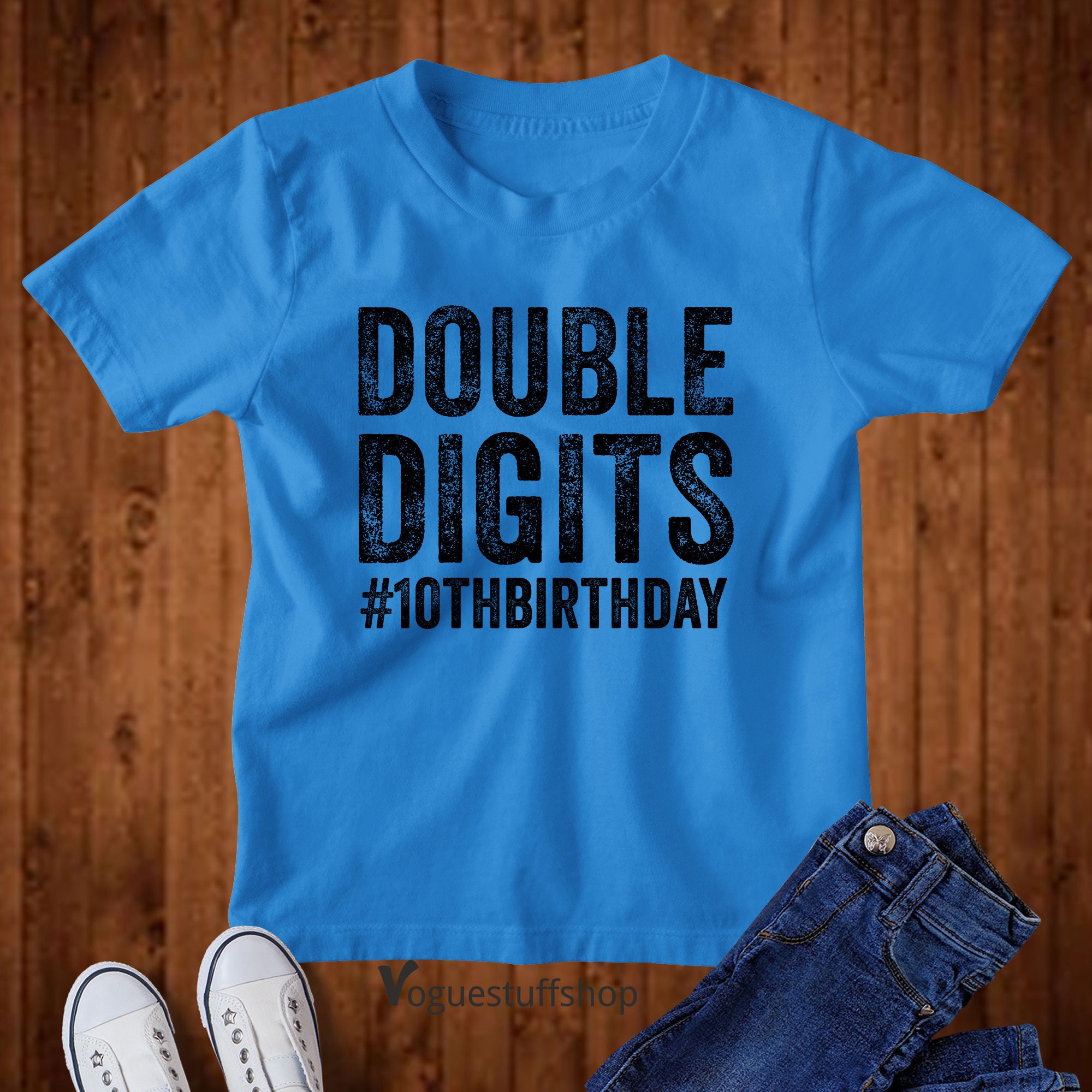Discover 10th Birthday T Shirt Double Digit Birthday Shirt 10th Birthday T-Shirt