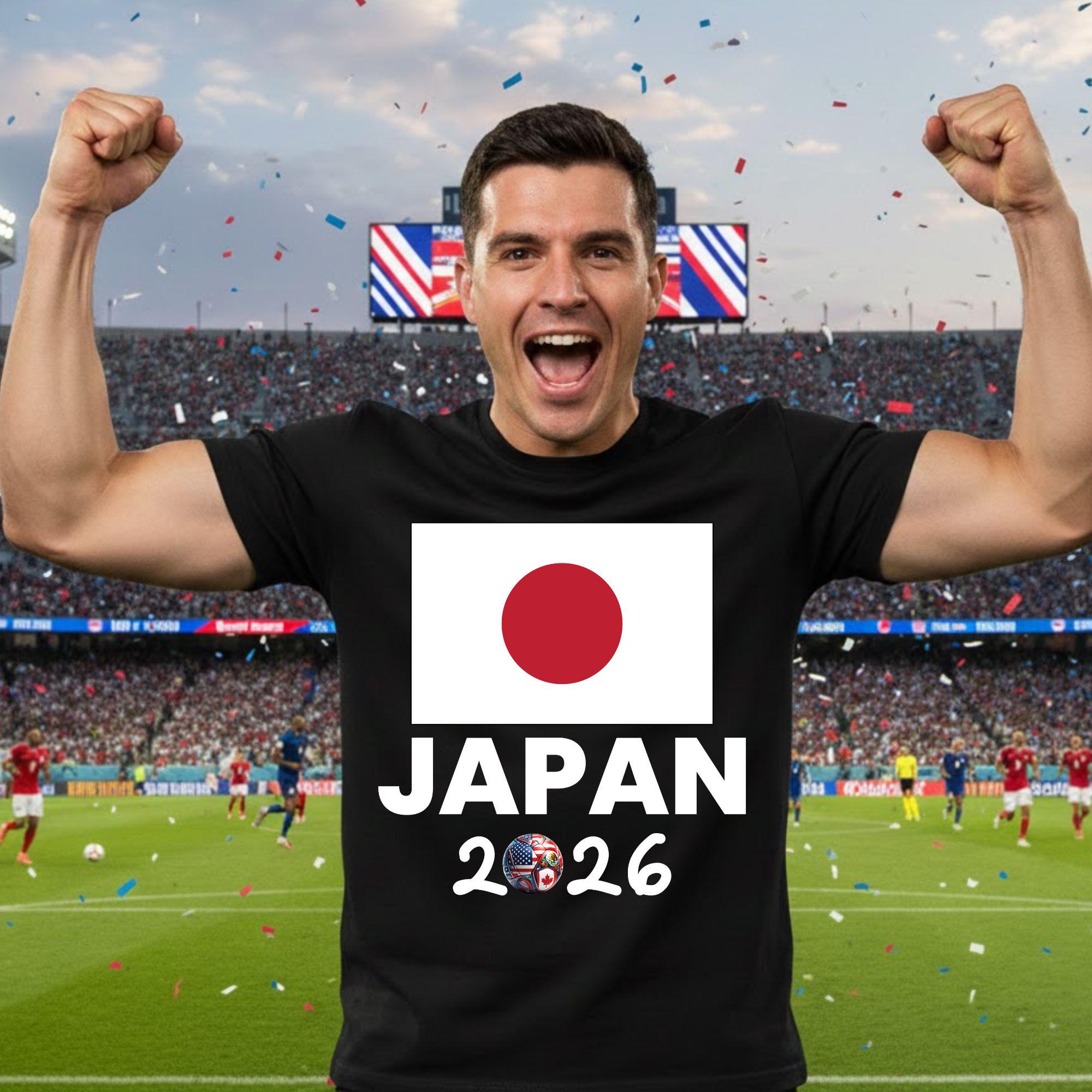 Japan Shirt World Cup 2026 Soccer Fan Tee Samurai Blue Japanese