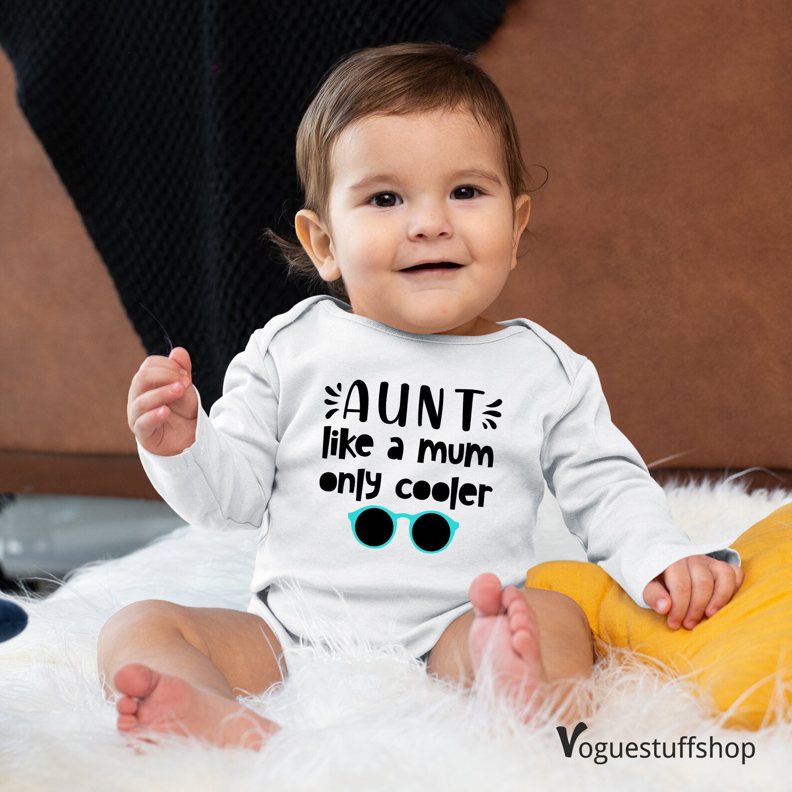 Aunt Baby Bodysuit Aunt Like a Mom Only Cooler Kids T Shirt Etsy UK