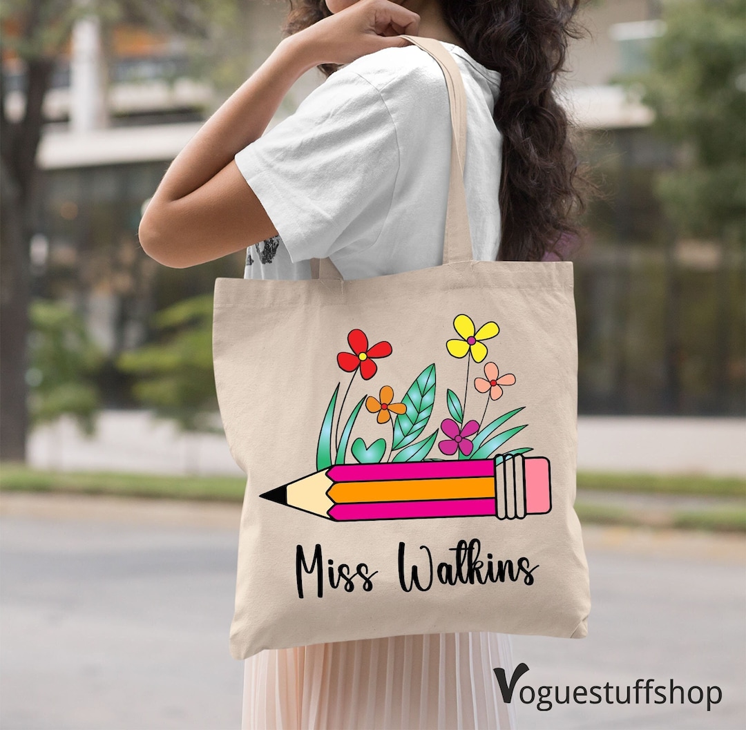 2 Pack Teache Canvas Totes Bag Teache Appeciation Gifts
