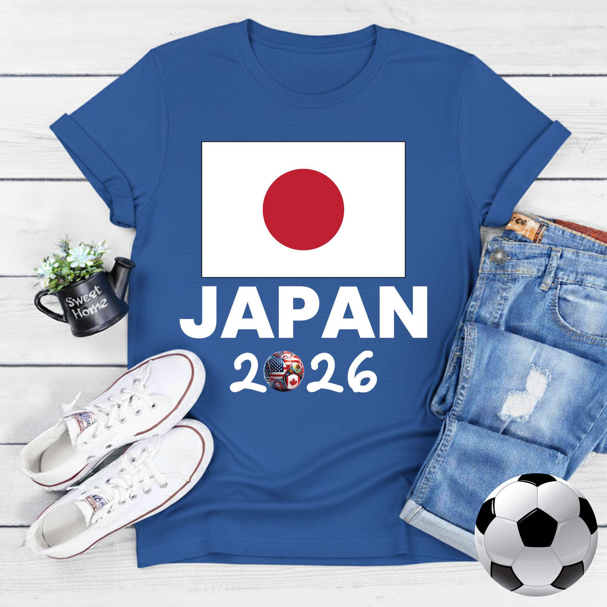 Japan Shirt World Cup 2026 Soccer Fan Tee Samurai Blue Japanese
