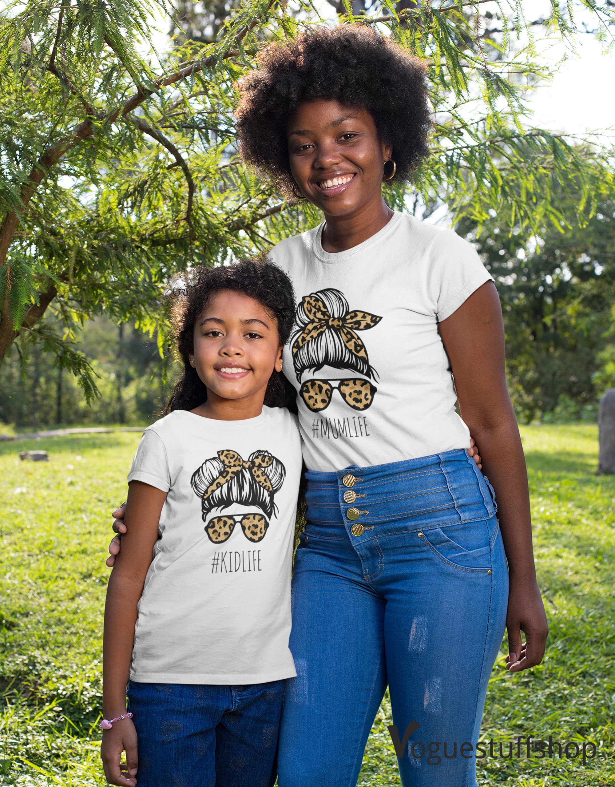 Messy Bun Hair T Shirt Messy Bun Mummy and Kids Matching T