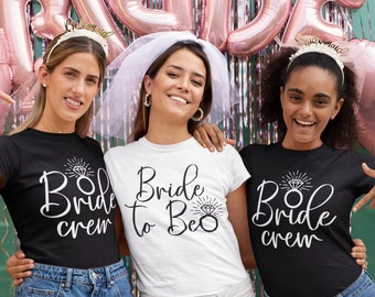 Braut Crew Shirt - Braut zu sein Shirt - Brautparty Shirts - Bachelorette Party Shirt, Hochzeit Shirt, Geschenk für Braut Crew, Bach Party Shirts