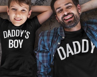 Daddy & Daddy's Boy Matching T Shirt Father's Day Matching Shirt Daddy Shirt Daddys Son Shirt Dad Gift From Son Fathers Day Gift Papa Shirt