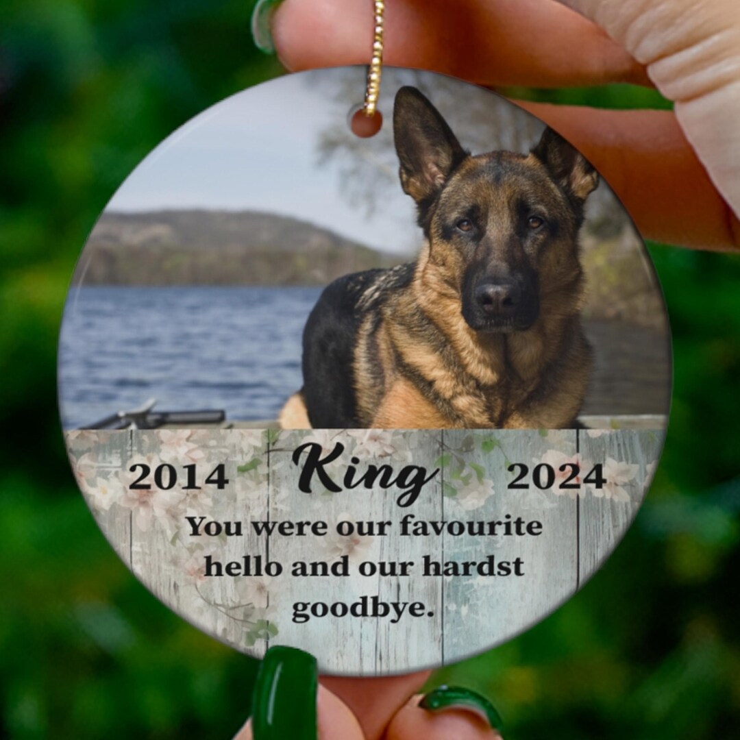 Pet Memorial Ornament With Photo, Custom Dog Photo Christmas Ornaments ...