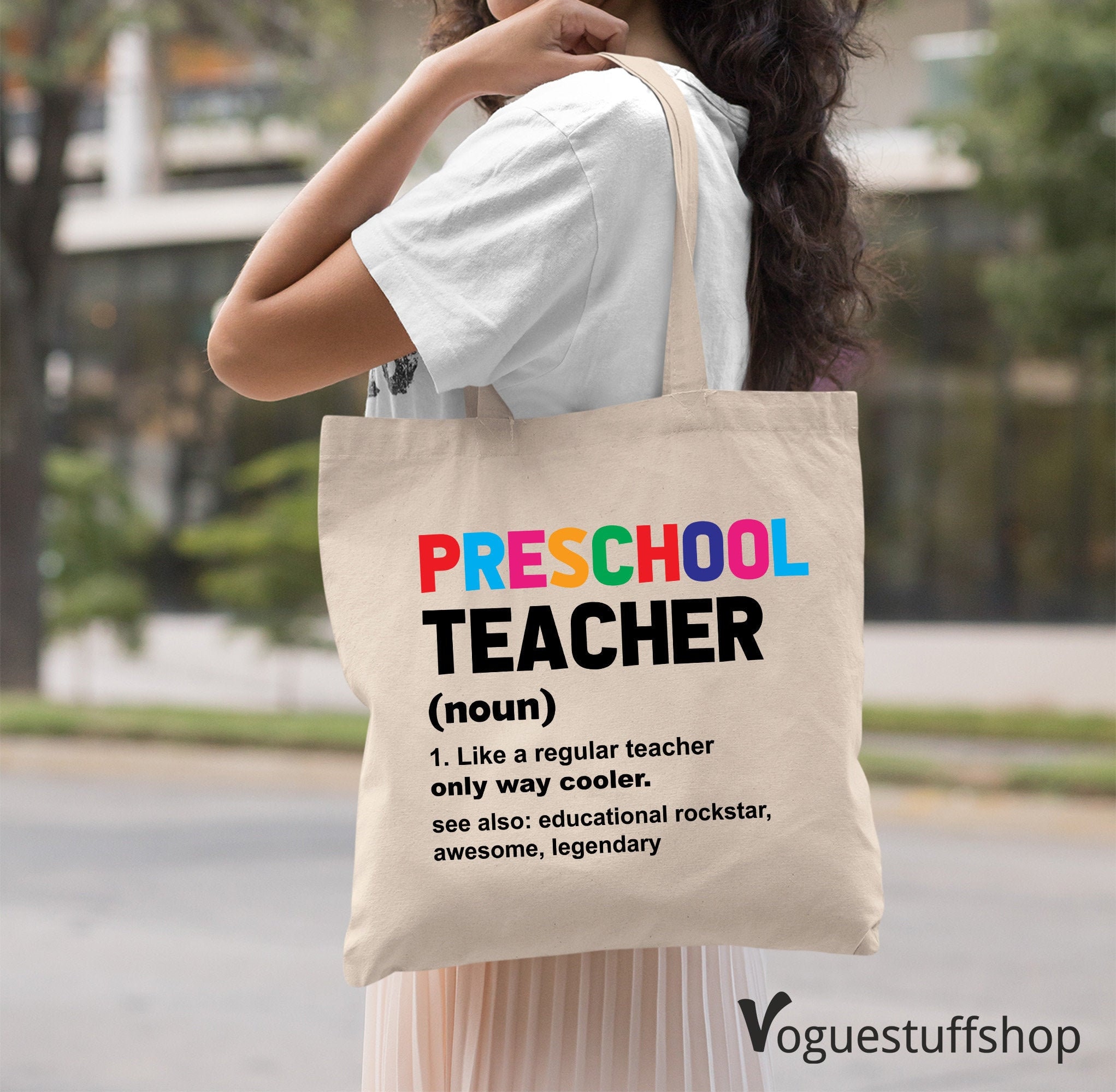 Teacher canvas tote hot sale
