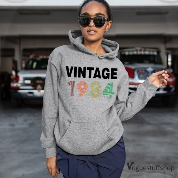 Vintage 1984 Birthday Hoodie 40th Birthday Hoodie Personalised Hoodie Birthday Gifts Hoodie Friends Birthday Gift Birthday Present Hoodies Etsy Israel