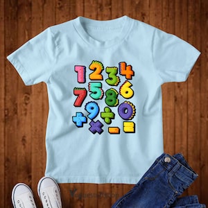 Kids Math Day T-shirt - Boys Number Math Day Shirt, Girls Number Math ...