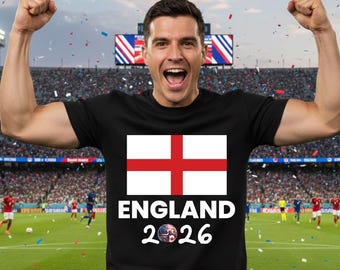 England Shirt World Cup 2026 Soccer Fan Tee Three Lions English Football Lover Gift Men Women Kids Apparel Soccer Player Supporter Clothing